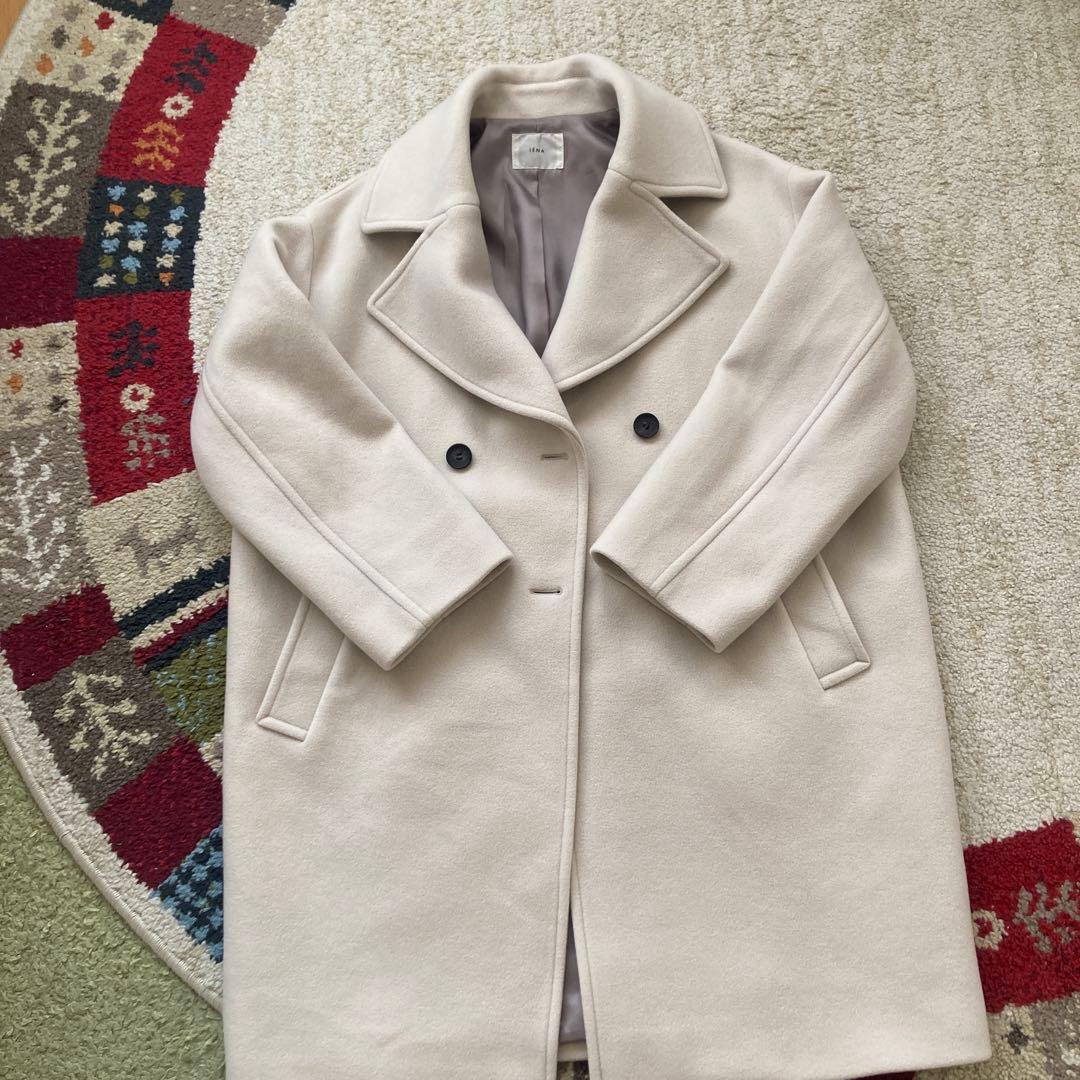 IÉNA クリーム ダブルブレスト チェスターコート