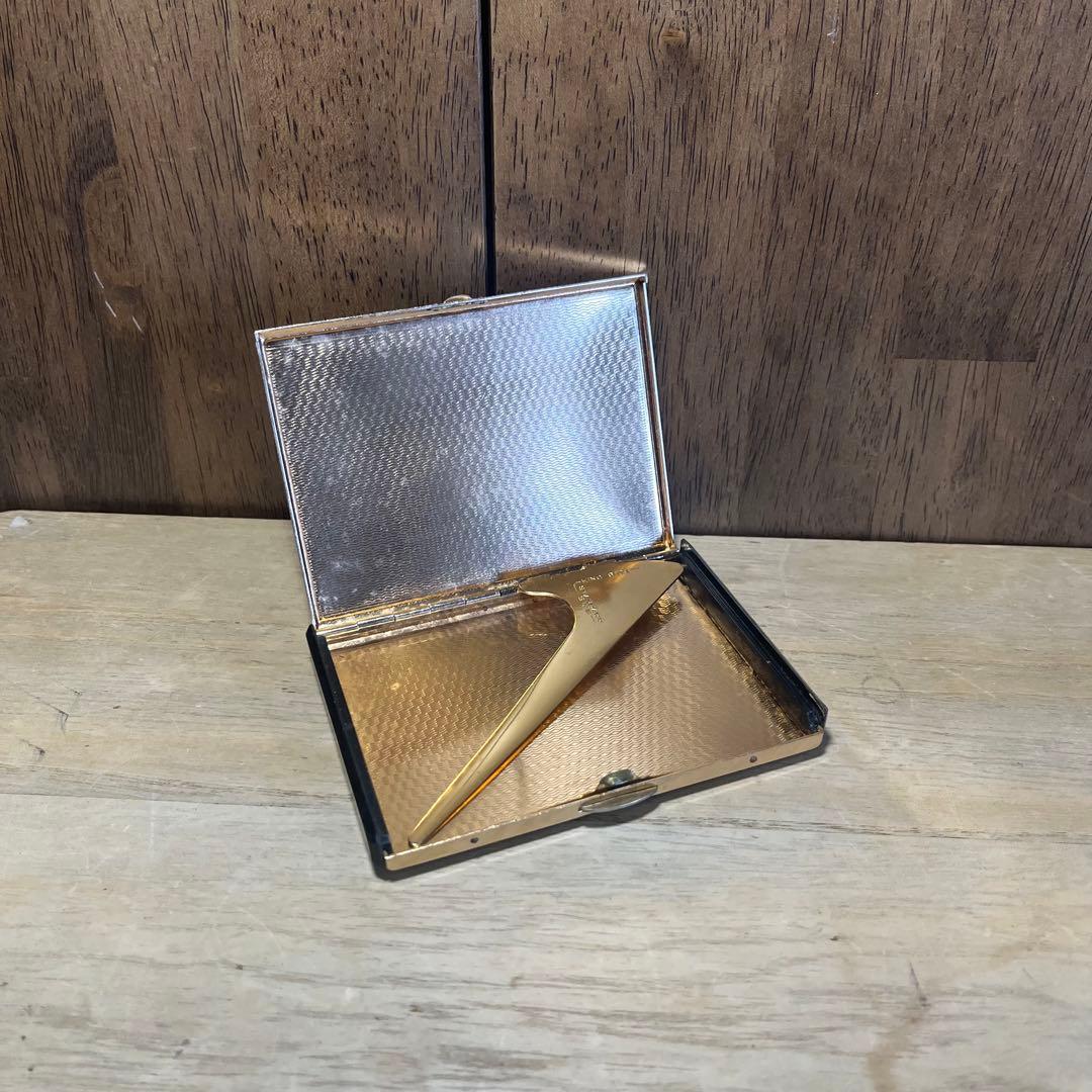 【アンティーク】純金象嵌 シガレットケース ライター K24 龍 古道具 古民具