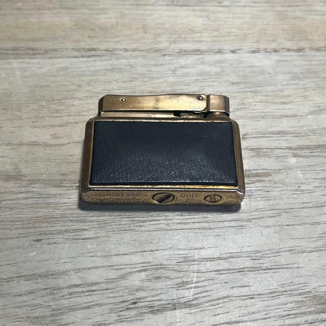 【アンティーク】純金象嵌 シガレットケース ライター K24 龍 古道具 古民具