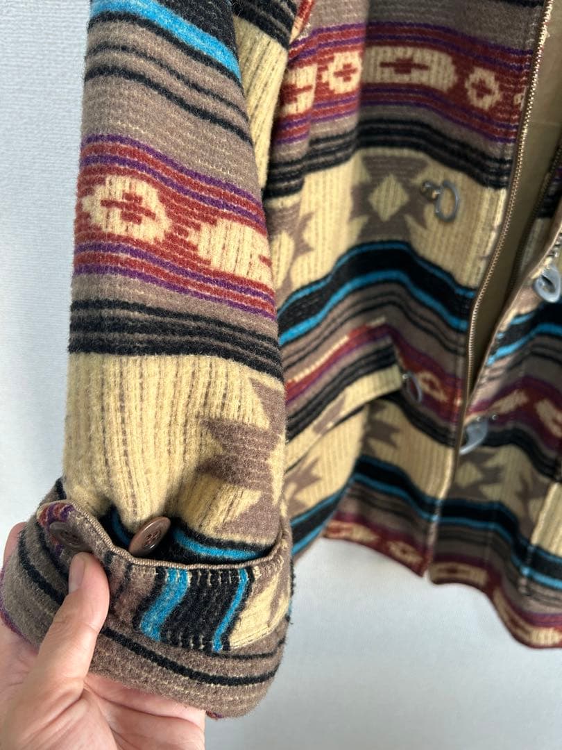 80s CHAPS ファイアーマンジャケット　ネイティブ柄 ラルフローレン