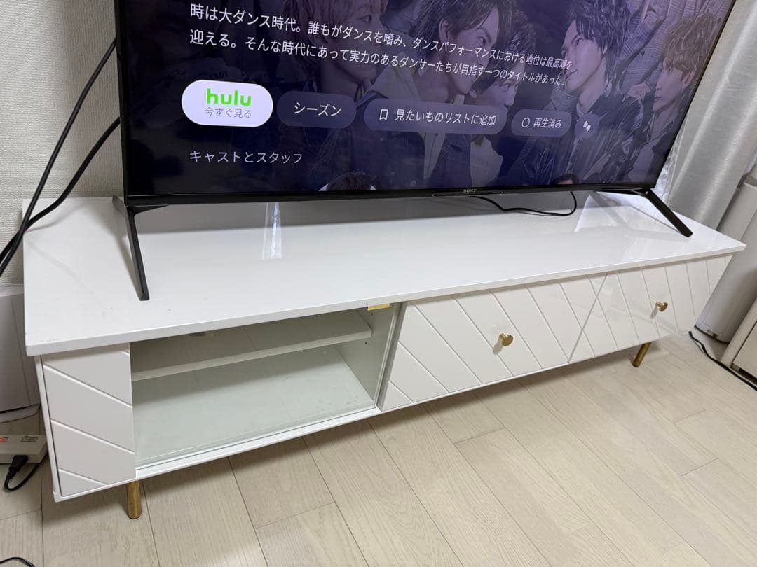 Francfrancソルティール TVボード 2 ホワイト 送料込み