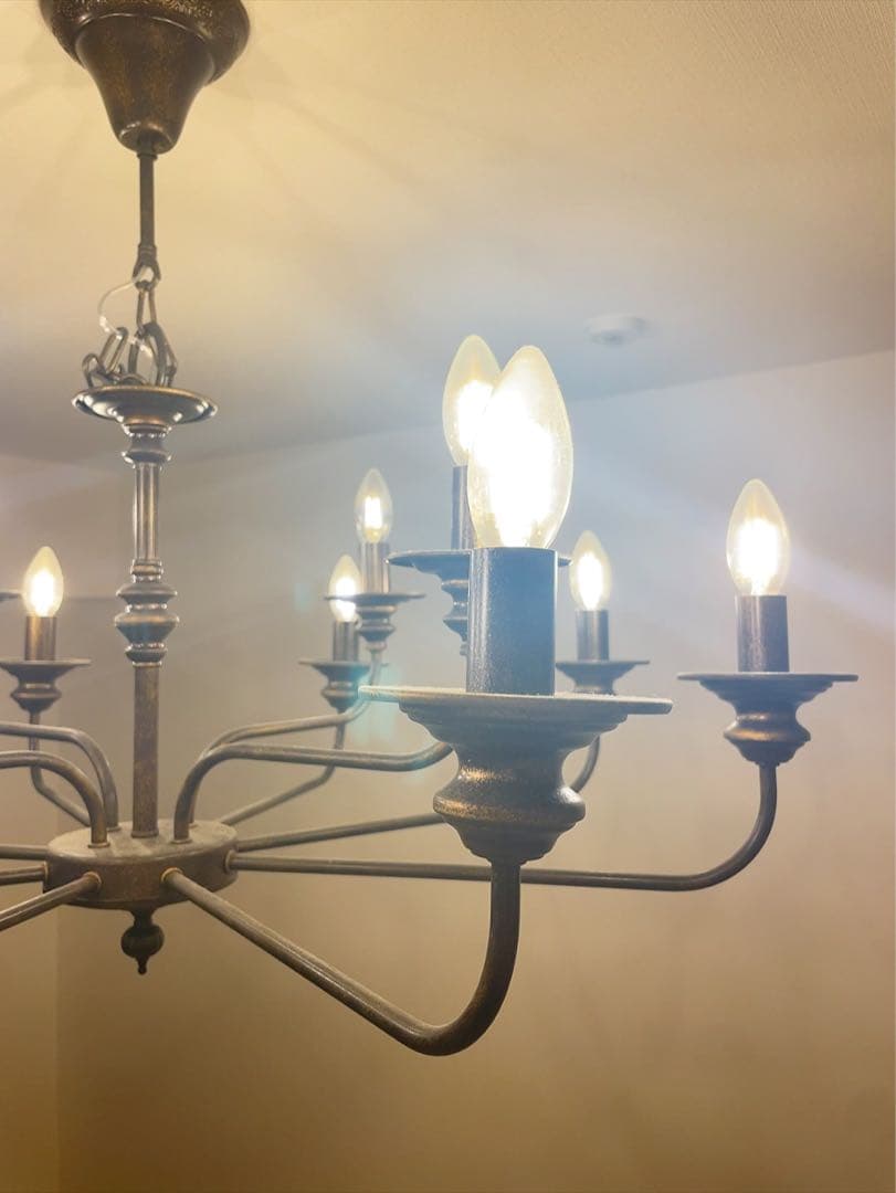 【週末限定お値下げ‼️】シャンデリア　シンプル　アンティーク　英国