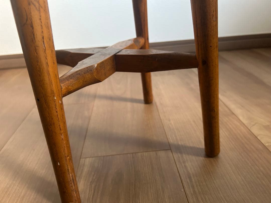 丸椅子　アンティーク　木製　スツール　花台　ヴィンテージ　チェア　レトロ