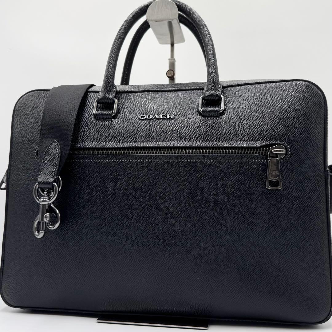 現行/未使用級✨ コーチ イーサン ブリーフケース 2way ビジネス ブラック