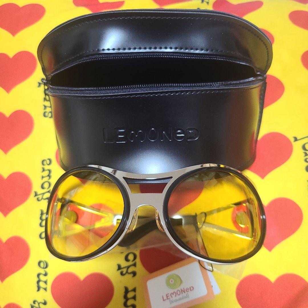 LEMOONed イエローレンズ サングラス ケース付き