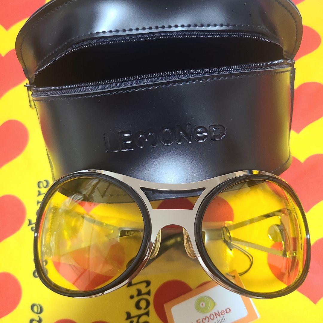 LEMOONed イエローレンズ サングラス ケース付き