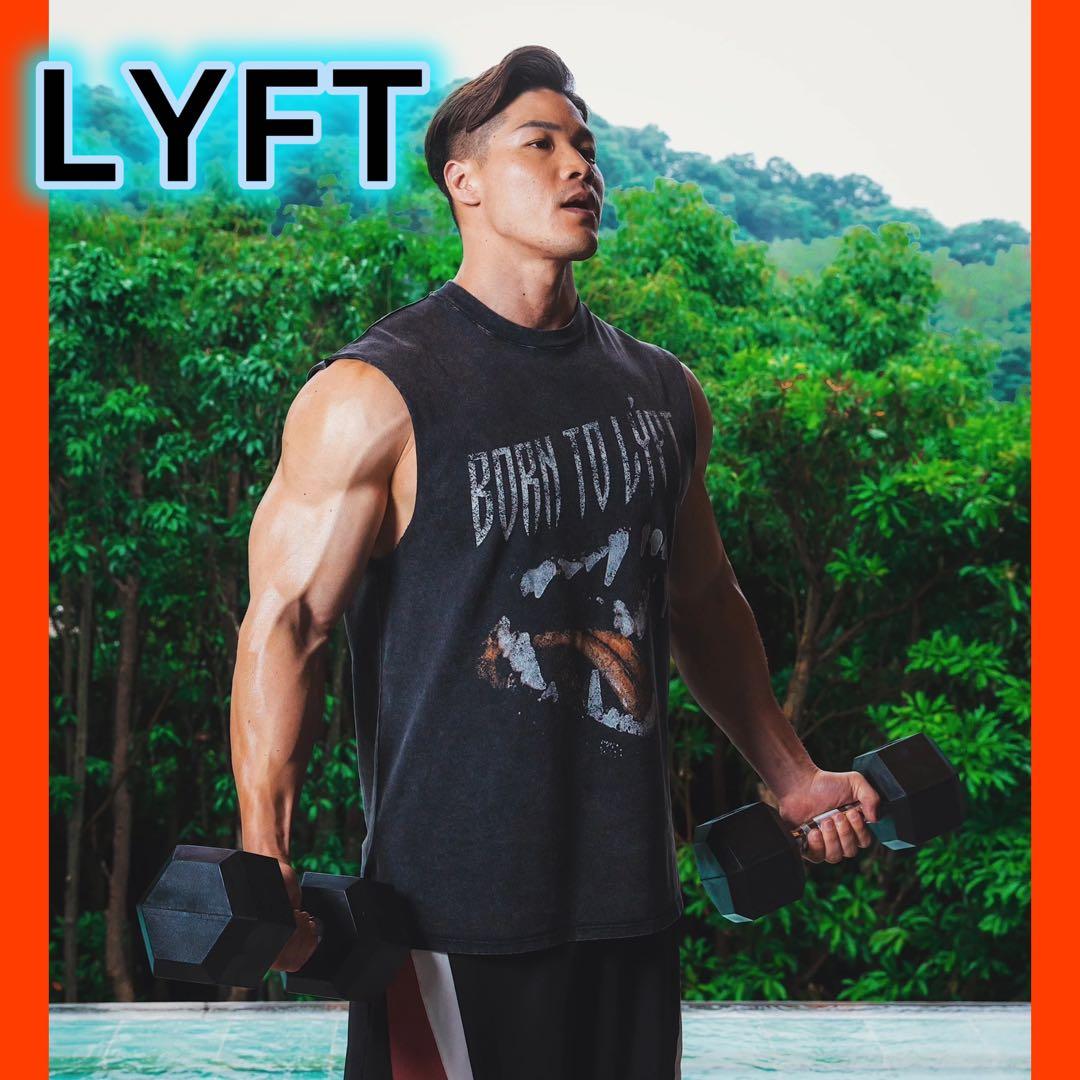 【新品】LÝFT ロゴ T-SHIRTS T-シャツ　ノースリーブ　ブラック