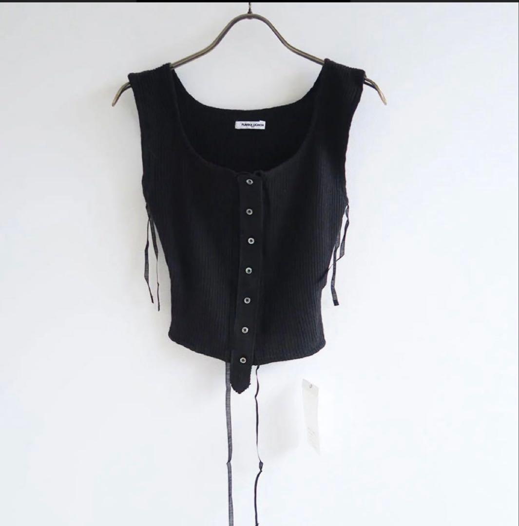 トップス fumika uchida VINTAGE RIBBED CORSET TOP