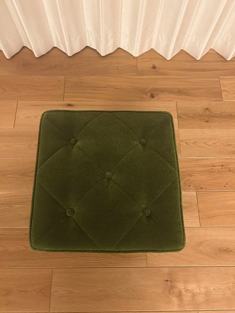 超美品　KARIMOKU60 カリモク　オットマン モケットグリーン