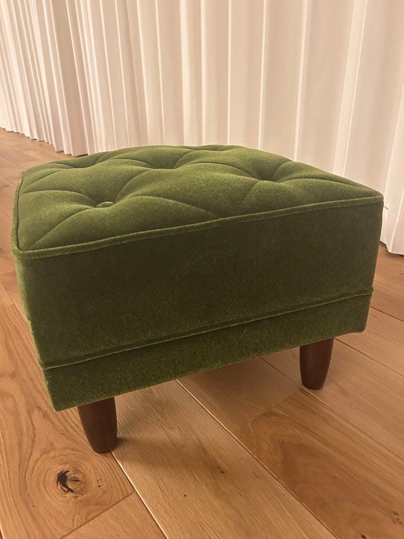 超美品　KARIMOKU60 カリモク　オットマン モケットグリーン