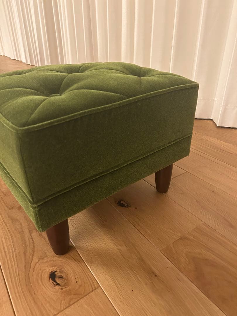 超美品　KARIMOKU60 カリモク　オットマン モケットグリーン