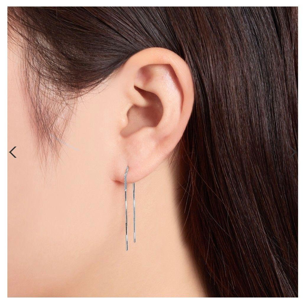 プラチナ PT850 ピアス　ツツミ　アメリカンピアス　チェーンピアス