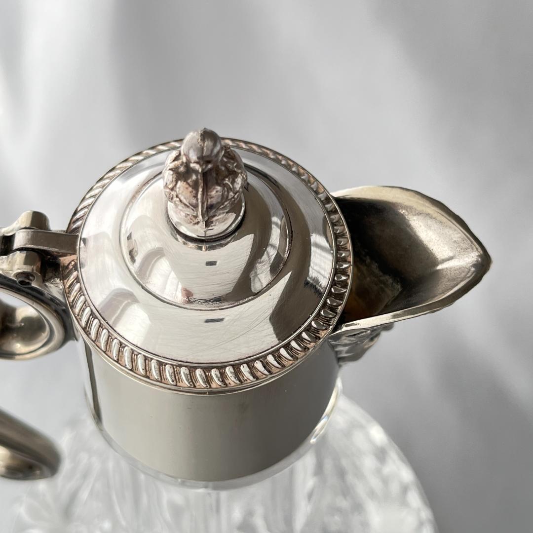 【英国】 バッカスのワインデキャンタ （大） 【シルバープレート/ガラス】