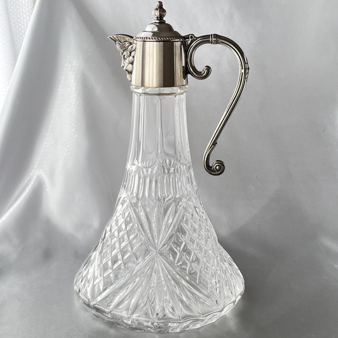 【英国】 バッカスのワインデキャンタ （大） 【シルバープレート/ガラス】