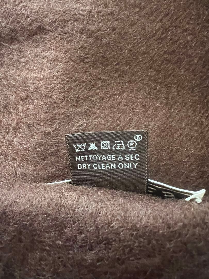 【used】HERMES 100% カシミヤ マフラー ブラウン