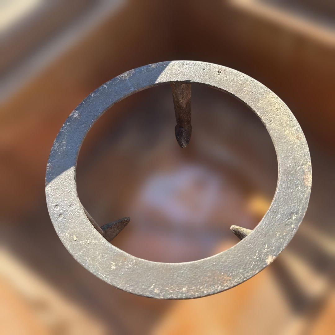 炉壇 置炉 火鉢 囲炉壇 茶道具 銅製 五徳付