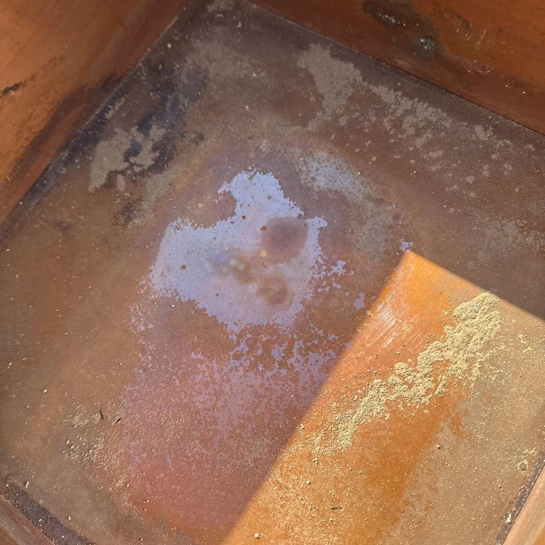 炉壇 置炉 火鉢 囲炉壇 茶道具 銅製 五徳付