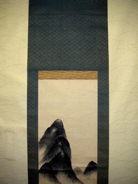 ♥掛軸　山水画　 西尾 楚江 　恵那市　掛け軸　骨董品