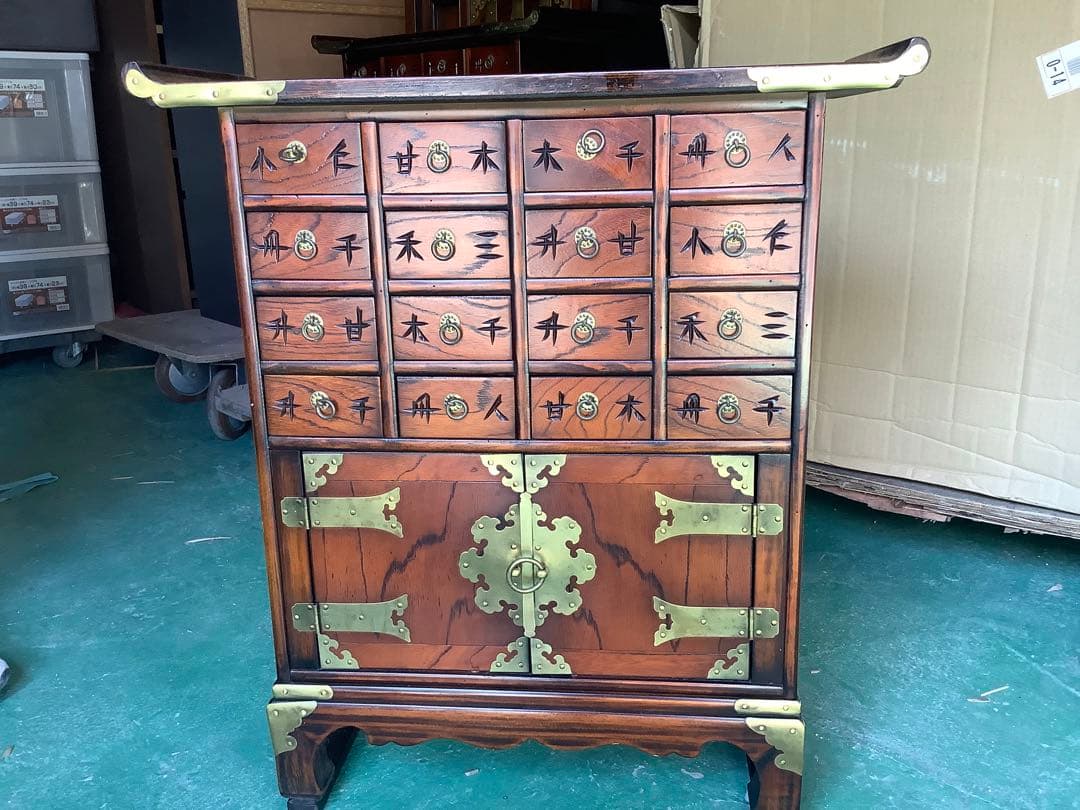 [z692]薬箪笥　アンティーク家具　李朝