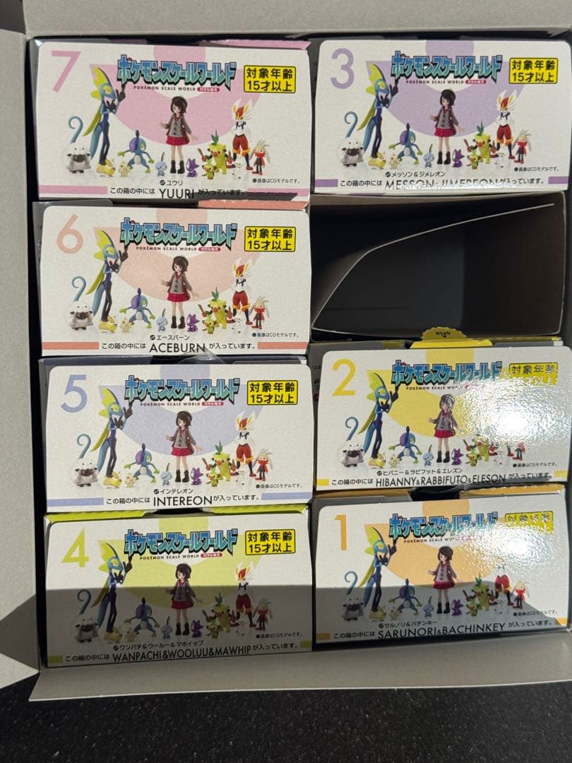 ポケモンスケールワールド ガラル地方　食玩　ユウリ　エースバン　フィギュアセット
