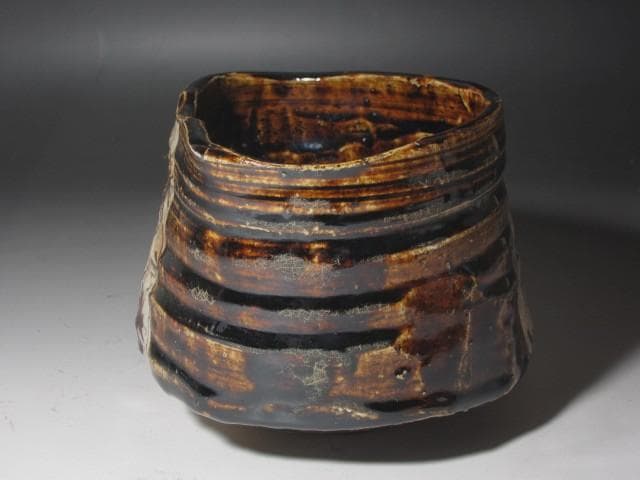 ☆古織部茶碗　澄心　薮内家　(燕庵)　十二代　猗々斎の花押がございます☆y423