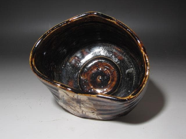 ☆古織部茶碗　澄心　薮内家　(燕庵)　十二代　猗々斎の花押がございます☆y423