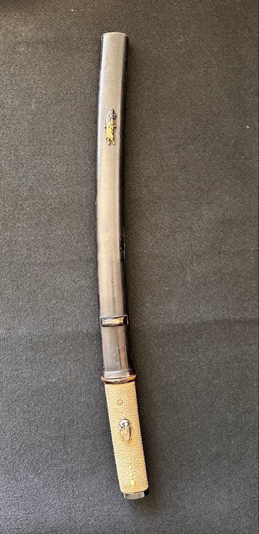 脇差時代拵え　残欠刃引合法カット品　日本刀　本歌　玉鋼　長さ約54.5cm B