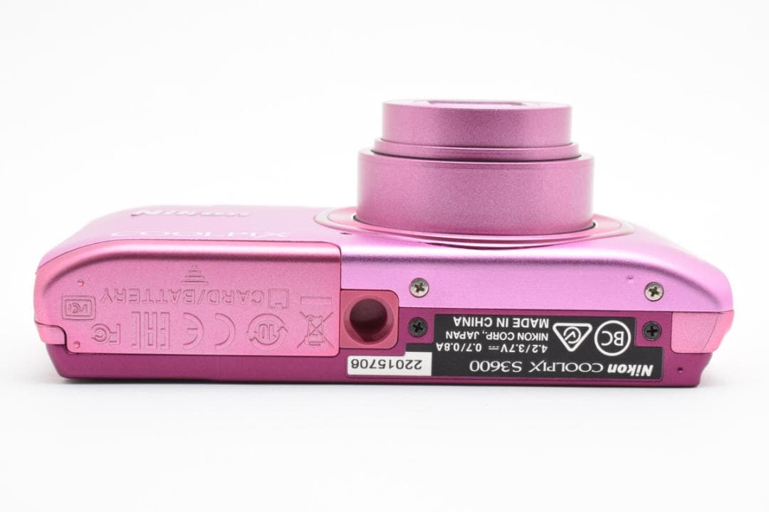 【美品】Nikon COOLPIX S3600 ピンク　動作確認済