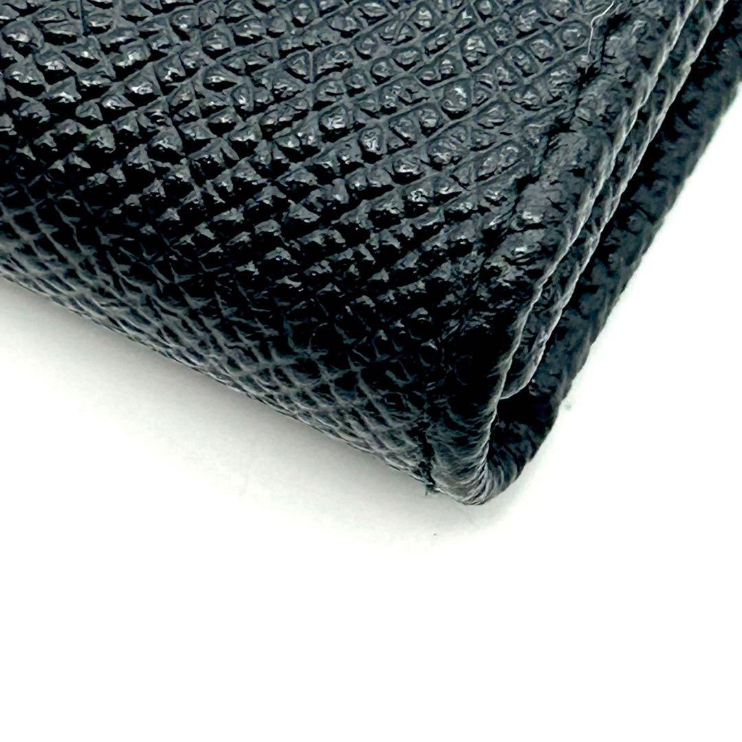 未使用 BVLGARI メンズ 6連 レザーキーケース ブラック キーホルダー