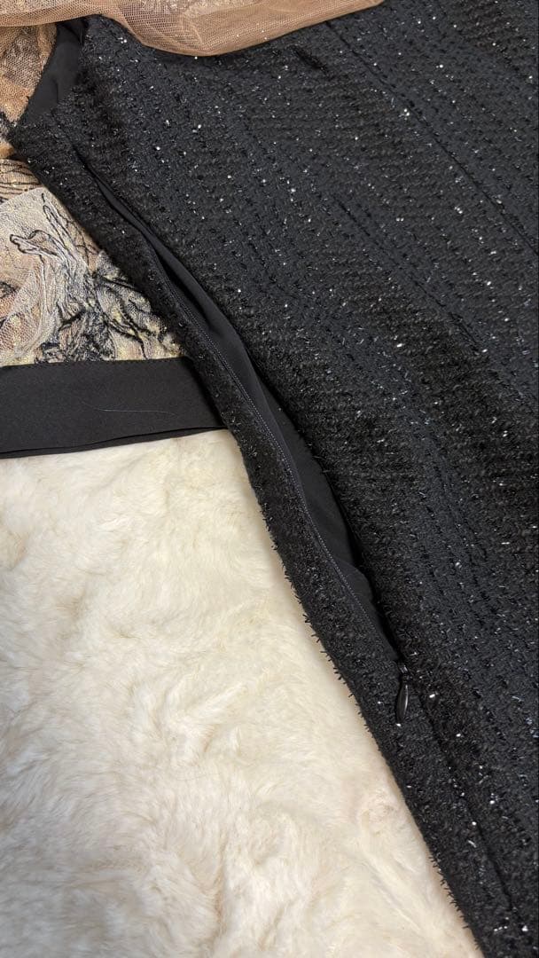 【美品】Leja レジャ ボレロパフスリーブ花柄ワッフルドレス