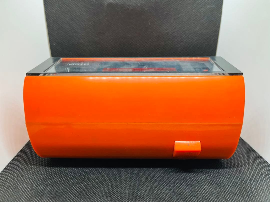 citizen パタパタ時計　置き時計　オレンジ　レトロ