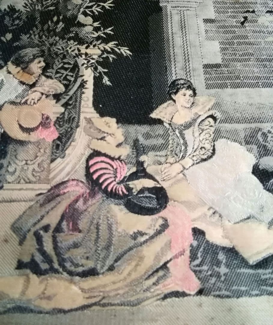 逸品　シルクタペストリー　刺繍絵画　アレクサンドル・ルイ・ルロワール原画