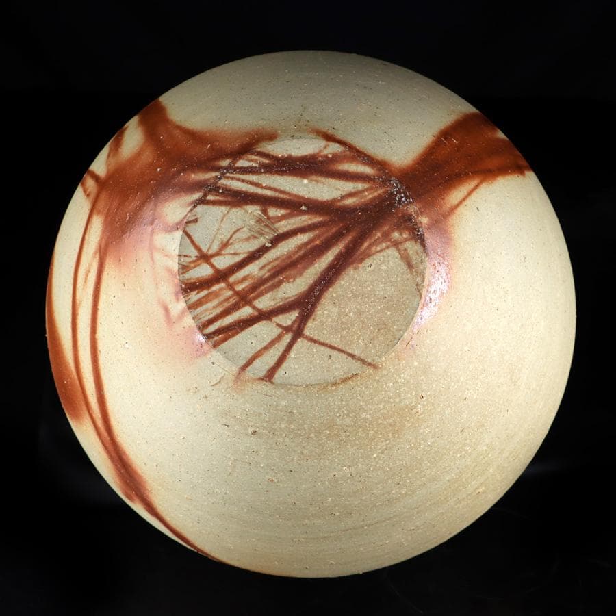 専用 Y2917 人間国宝 伊勢崎淳 備前焼 大壷 35㎝ 飾壷 共箱