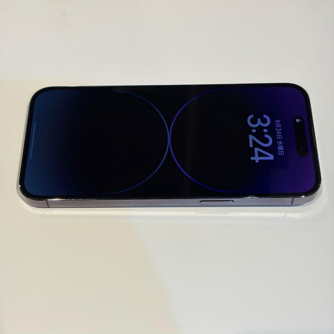 SIMフリー iPhone 14 Pro Max 256GBパープル　背面割れ