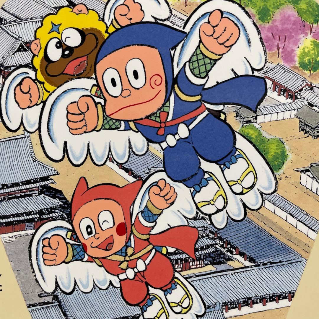 ＊忍者ハットリくん＊稚児散華陶板画・薬師寺奉賛会・箱入り・スタンド付き・