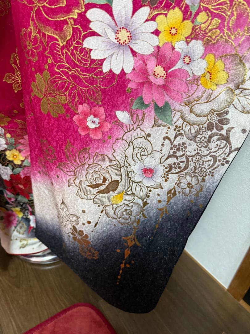 振袖　フルセット　華やか　ふくよかサイズ