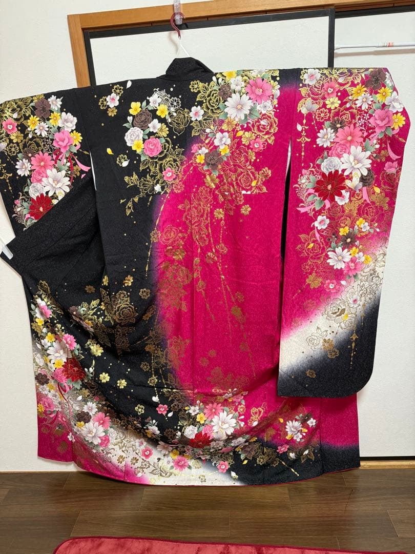 振袖　フルセット　華やか　ふくよかサイズ