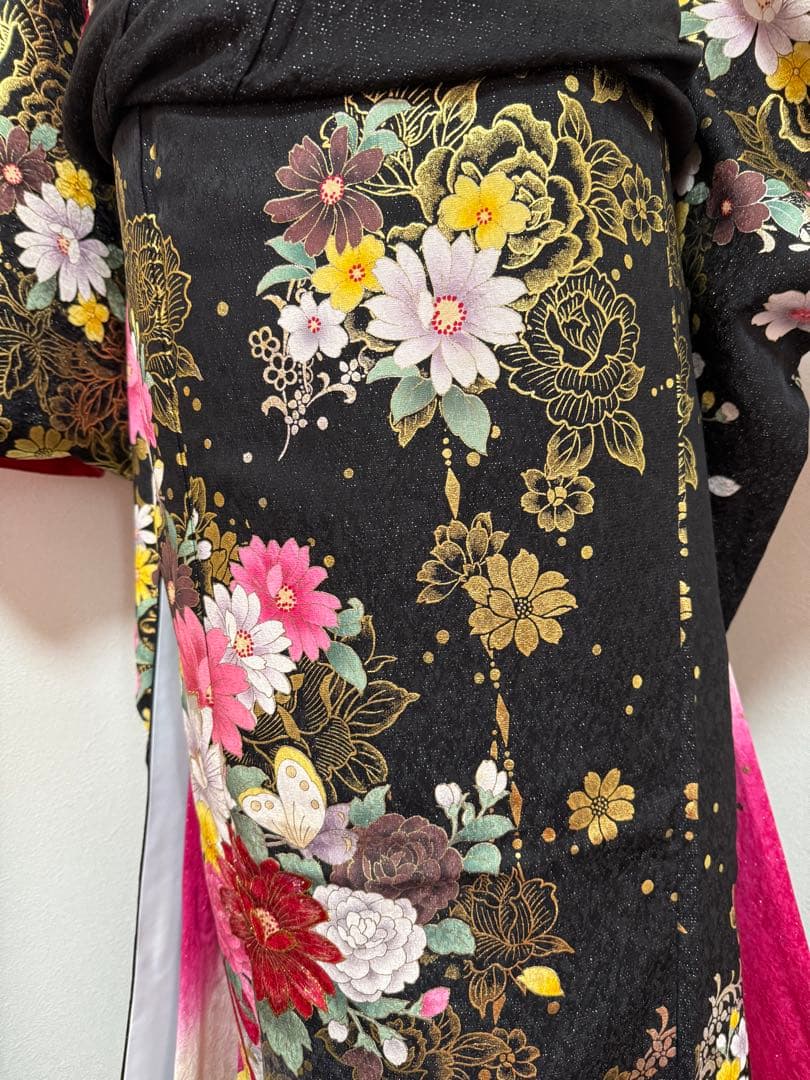 振袖　フルセット　華やか　ふくよかサイズ