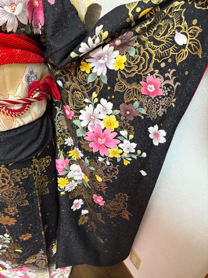 振袖　フルセット　華やか　ふくよかサイズ