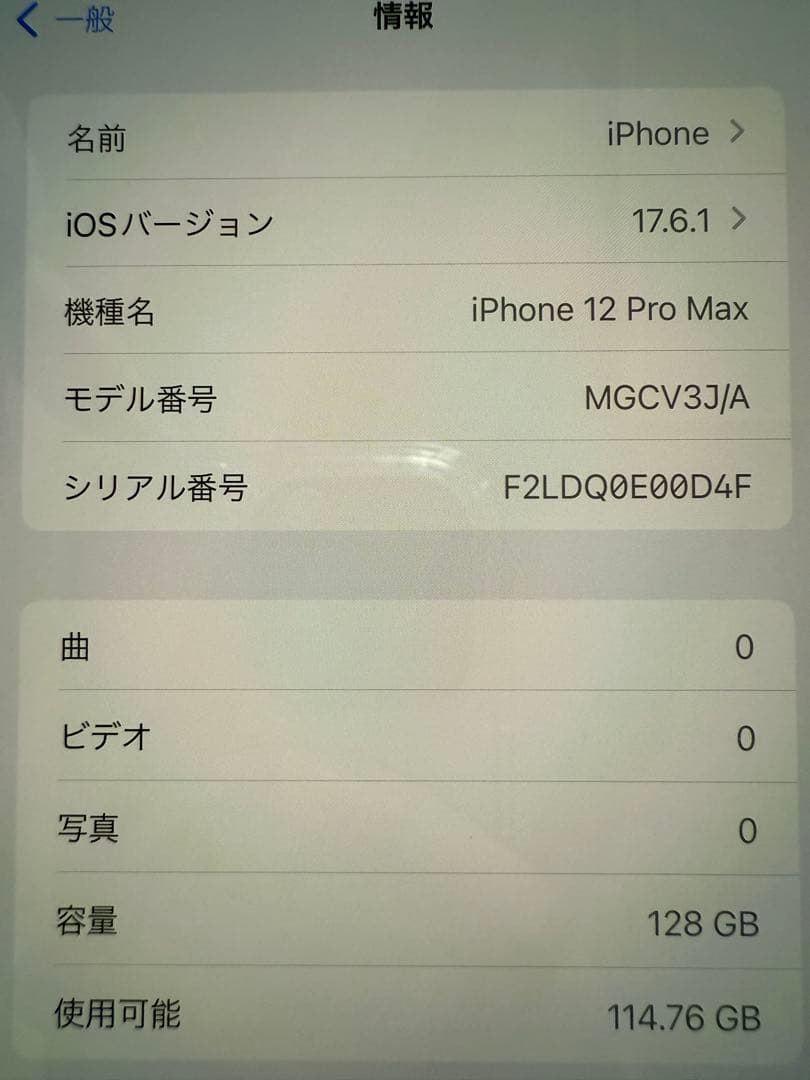 iPhone12promax ホワイト　128GB