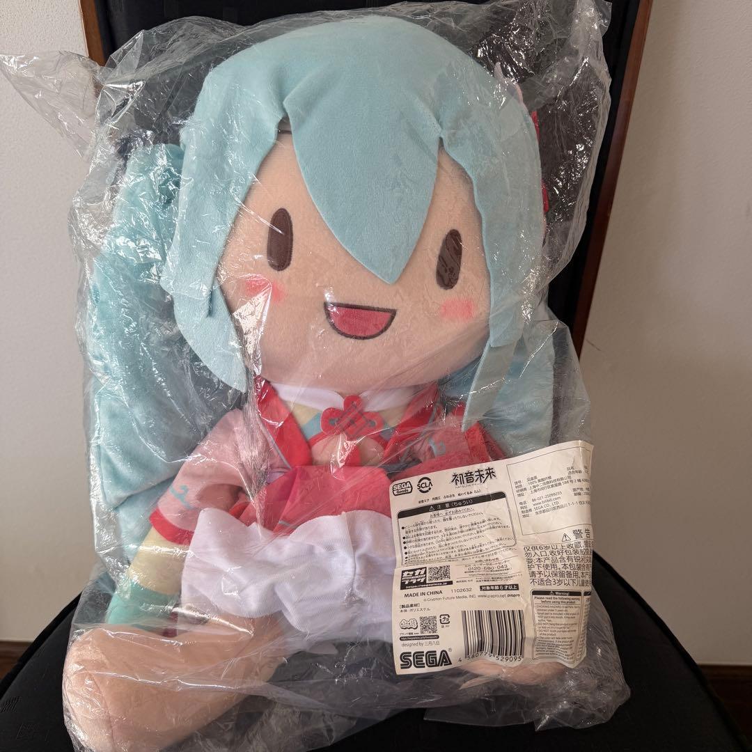 初音ミク 月西江 ふわぷち ぬいぐるみ (LL) 未開封品