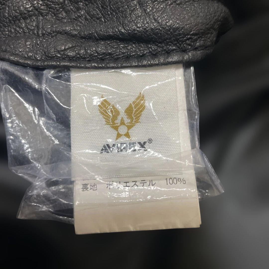 アヴィレックス ラムレザージャケット シングル M