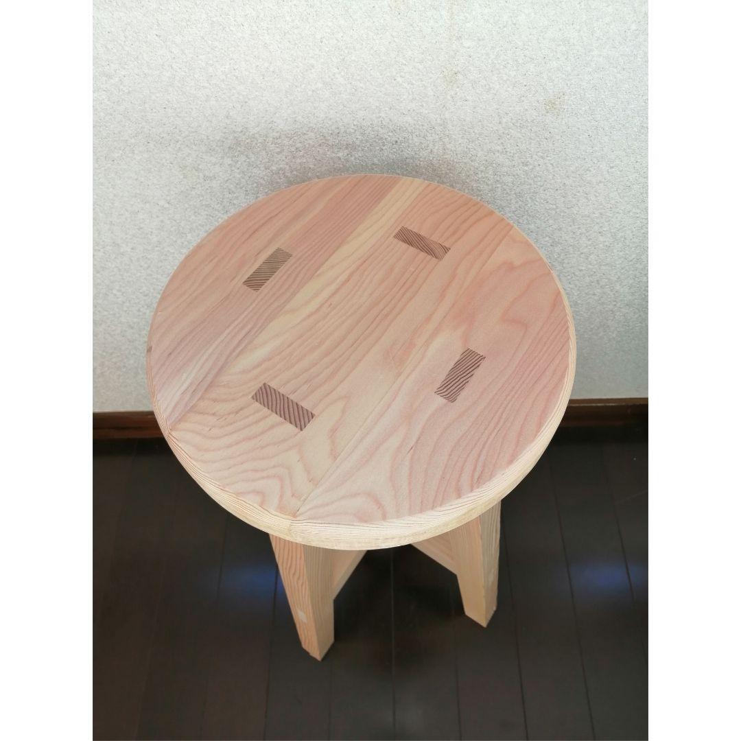 木製スツール　座面幅30cm×高さ47cm　丸椅子　stool