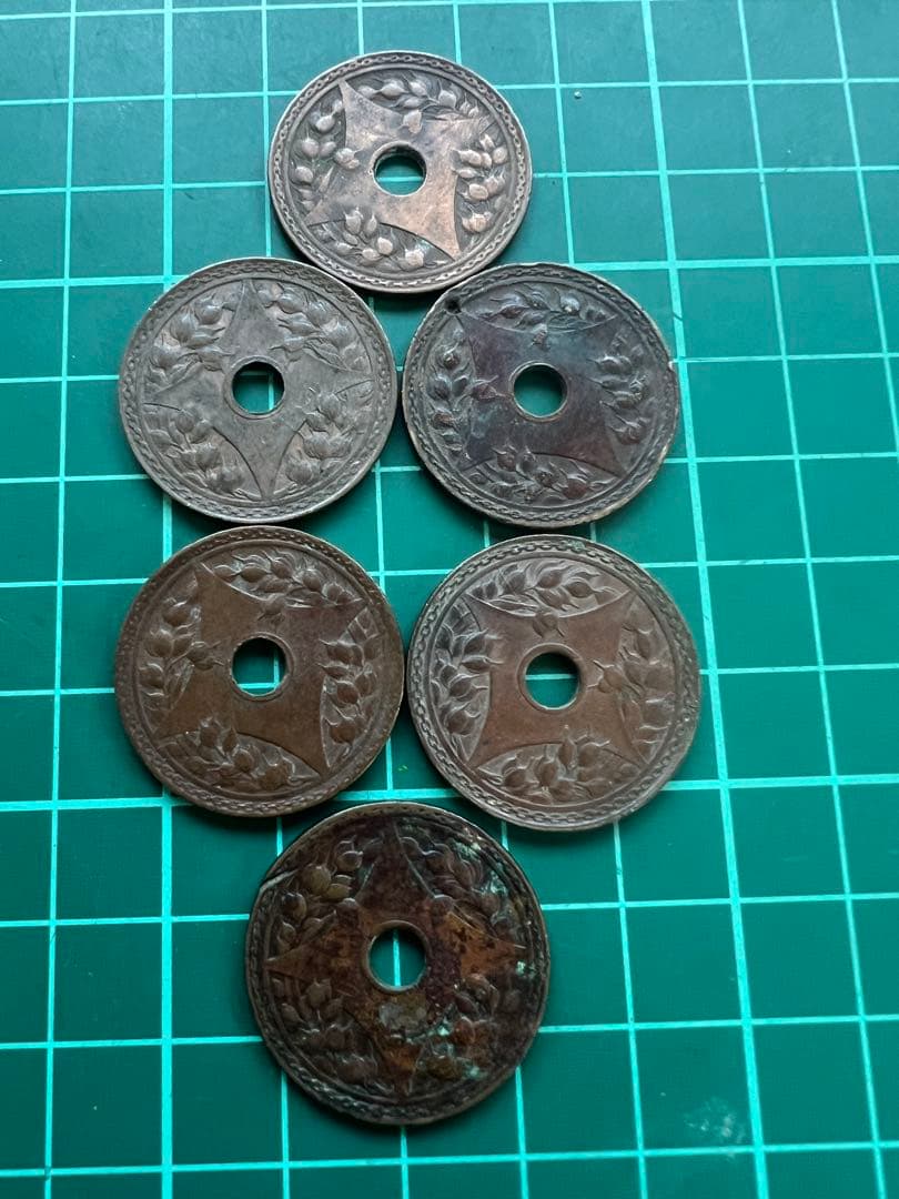 中国銭　一分銅貨　6枚ロット