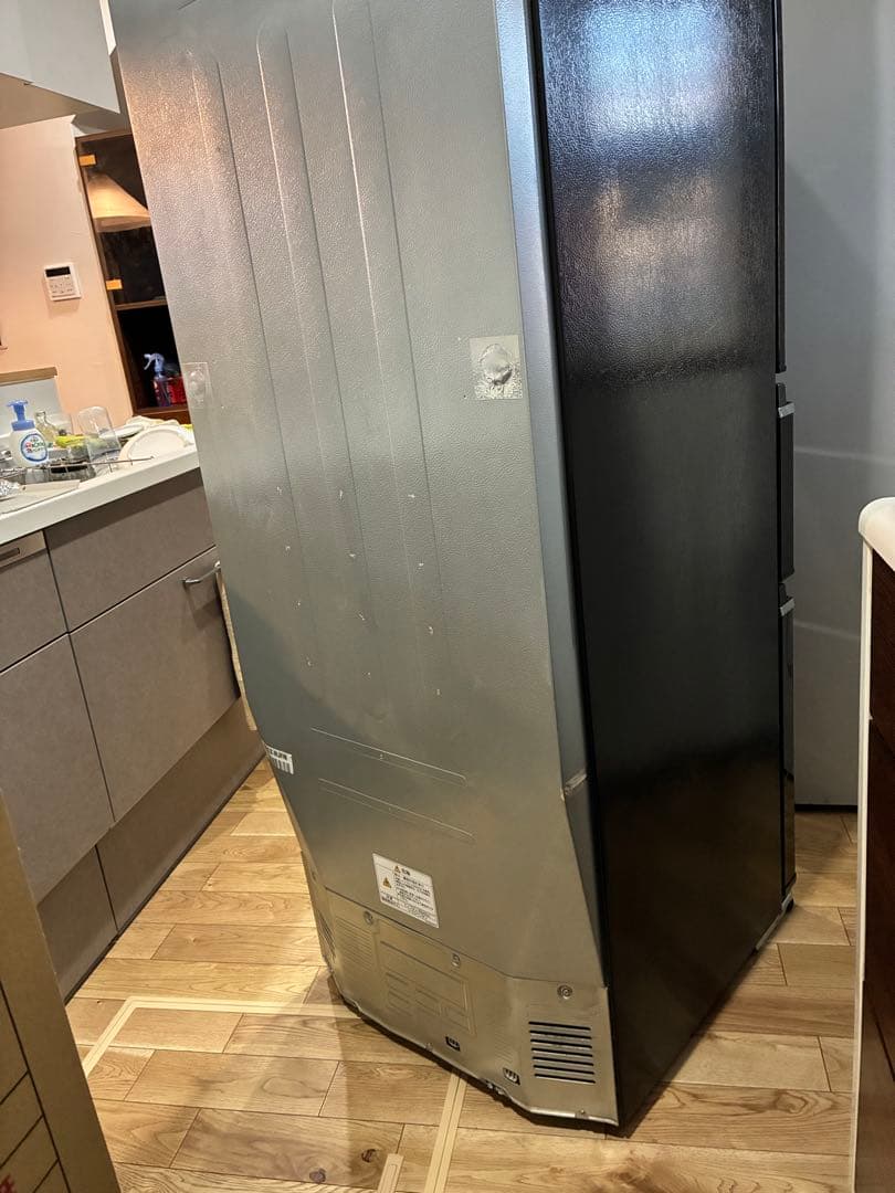 三菱　ダークブラウン 3ドア冷蔵庫