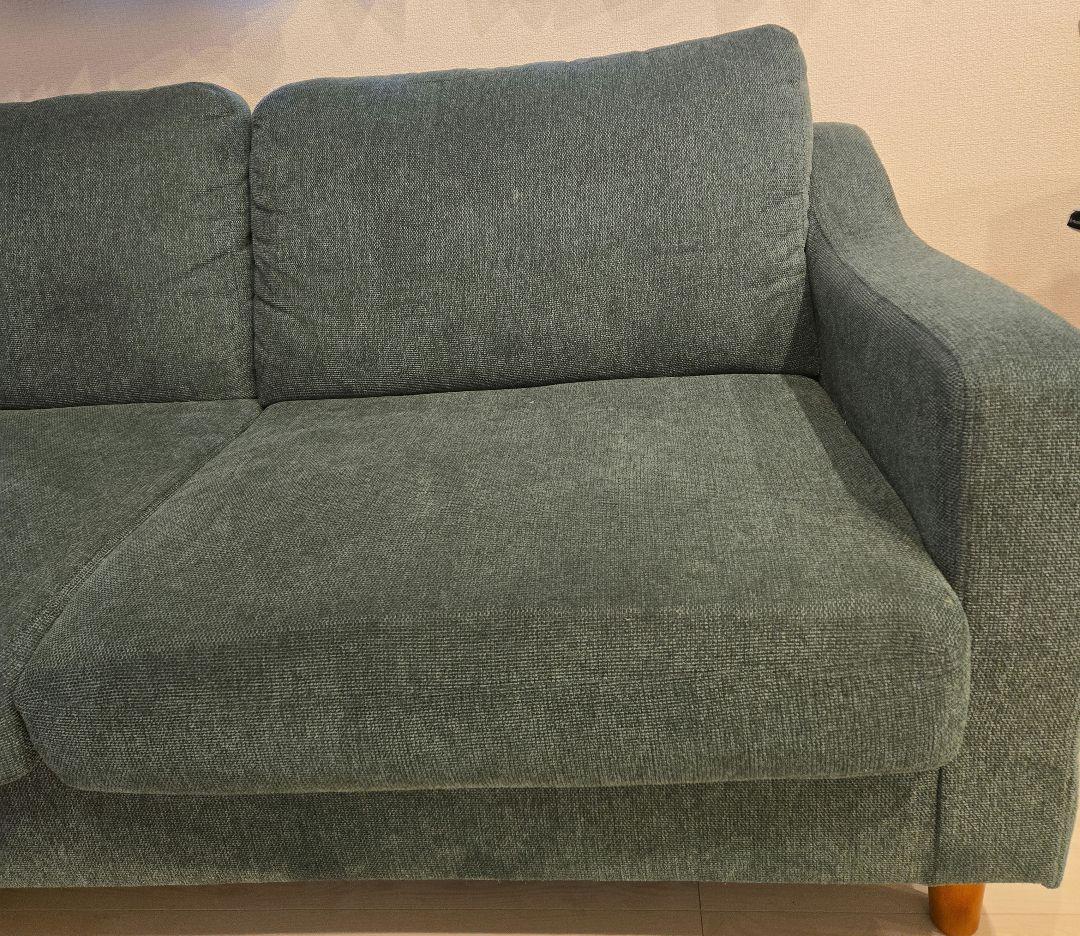 【送料込み】3/22までsale 美品noce ダークグリーンソファ オットマン