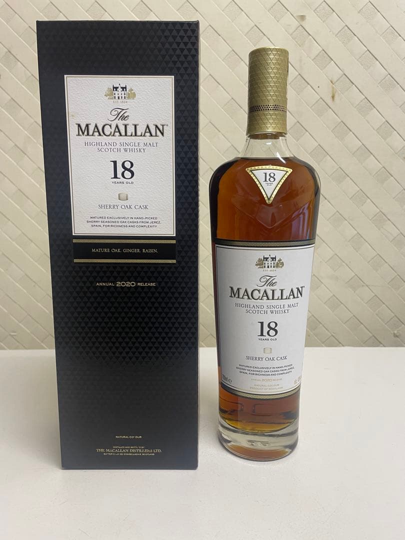 マッカラン 18 年Sherry Oak 700ml 43% 2020年