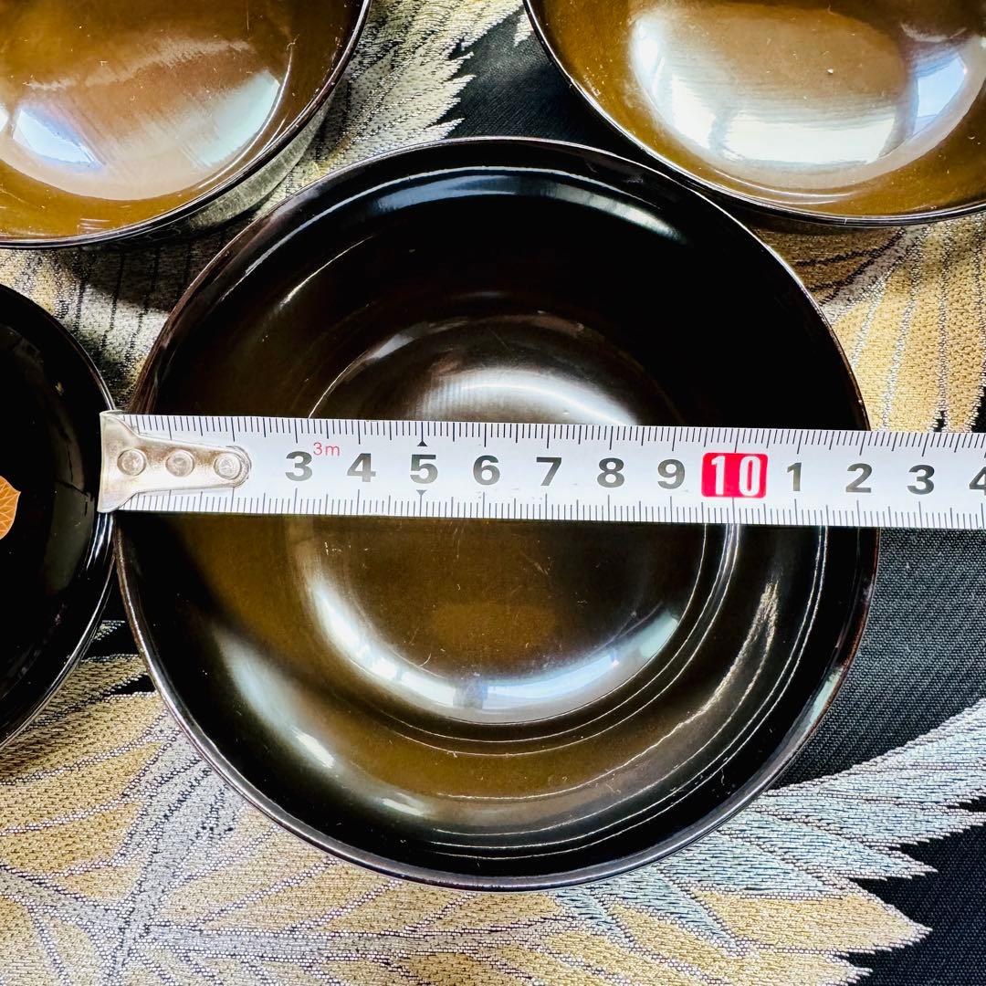 漆器　輪島塗　沈金　金蒔絵　木製　蓋付椀　お煮物椀　吸物椀　10客共箱　 時代物