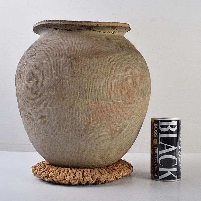 時代古陶磁　珠洲焼　古珠洲須恵器　線文壷　V　R9475H