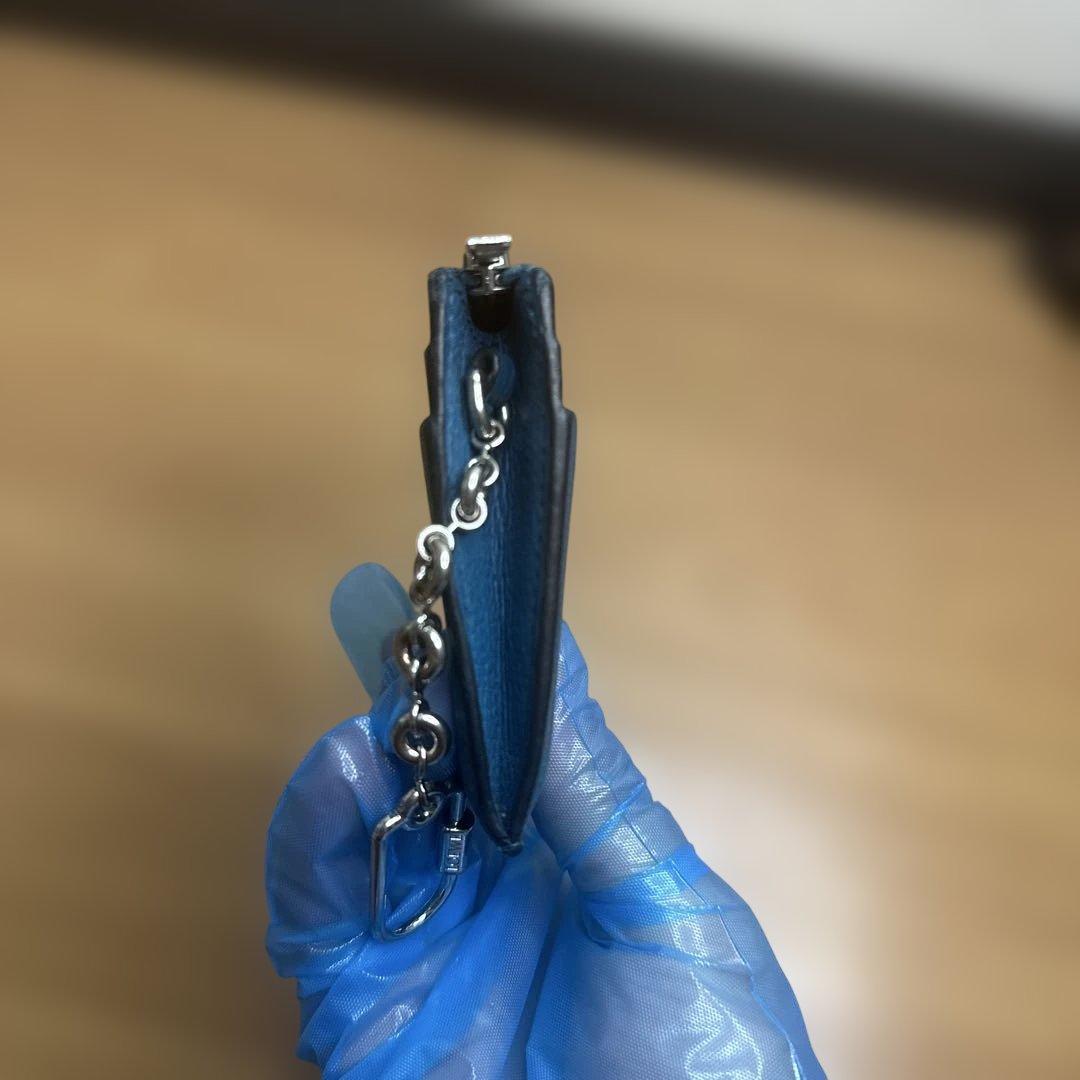 LOEWE ロエベ　ケース　スクエアカードホルダー　アナグラム　青